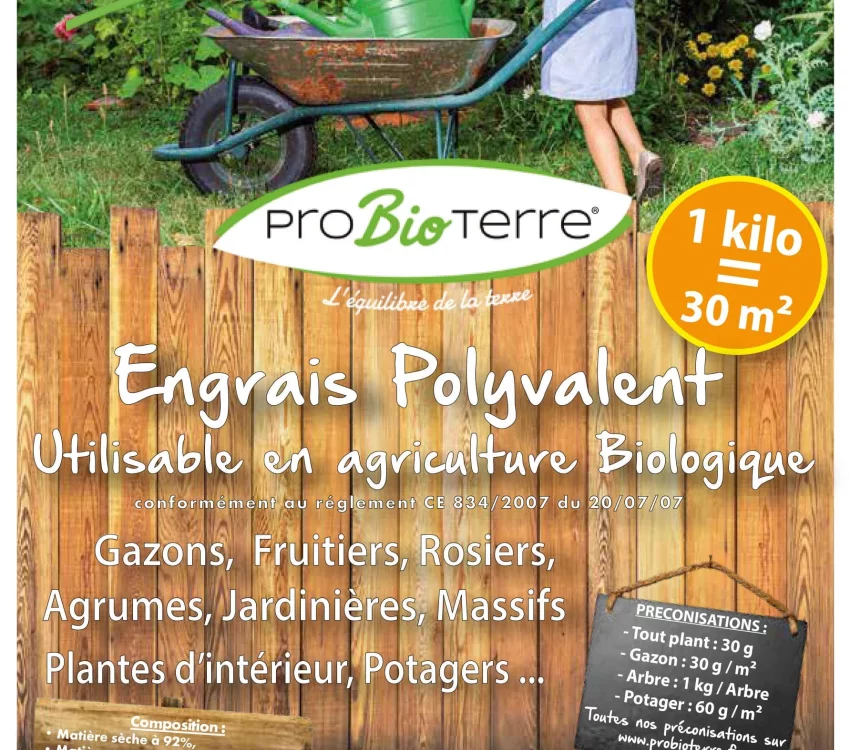 Engrais organo-minérale Pro Bio Terre 25KG - Vente uniquement sur place