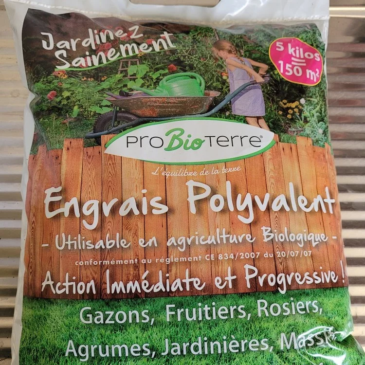 Engrais organo-minérale Pro Bio Terre 5KG - Vente uniquement sur place